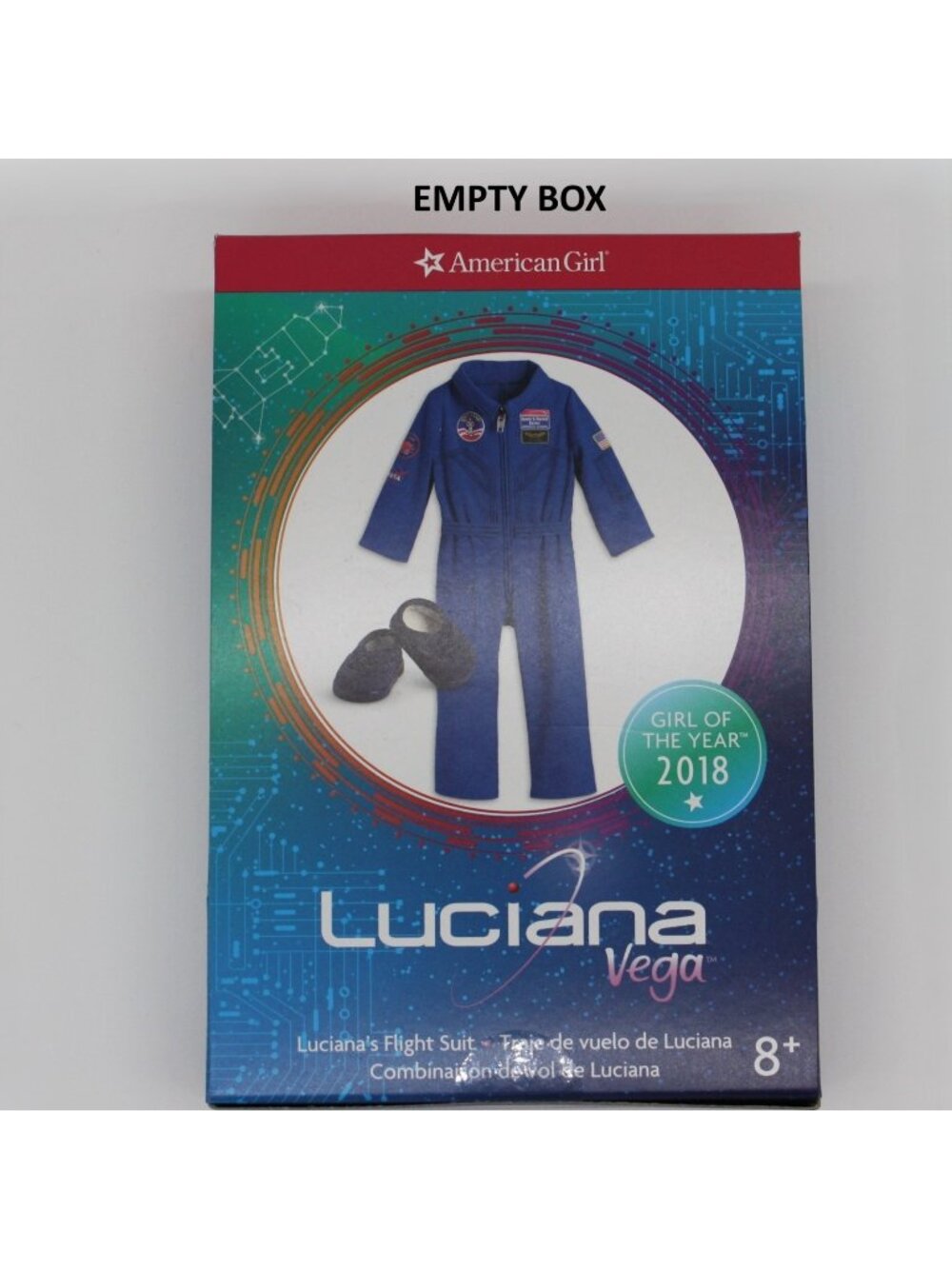 American Girl of the Year 2018 Luciana Vega Flight Suit EMPTY Accessory Box Only